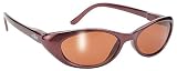 Biker Chix Spice Copper Frame Wrap around Sport Sunglasses Bronze Lens