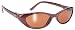 Biker Chix Spice Copper Frame Wrap around Sport Sunglasses Bronze Lens