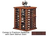 Wine Cellar Innovations Designer Series Collection Premium Redwood with Dark Walnut Stain Tasting Table 108-bottle