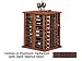 Wine Cellar Innovations Designer Series Collection Premium Redwood with Dark Walnut Stain Tasting Table 108-bottle
