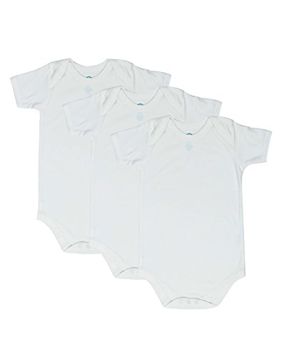 4T 5T 6T Toddler Bodysuit Short Sleeve Envelope Neck 3-Pack
