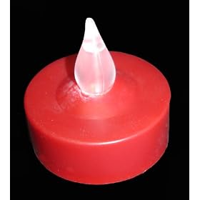 LED Battery Operated Red Tea Light Candle #ES60-764 by Everstar