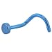 Grade 23 Titanium Light Blue FLAT DISC Nose Ring