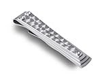 Tonino Lamborghini Motore Collection Stainless Steel Tie Clip with Carbon Fiber
