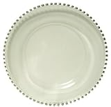Silver Beaded Glass Charger Plate 13