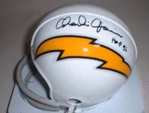Charlie Joiner Autographed San Diego Chargers Riddell Throwback 1961 Mini Helmet with 