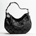 AUTHENTIC COACH ALI SIGNATURE SATEEN HOBO 13642 (Black)