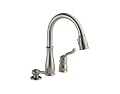 Delta Faucet 978-SSSD-DST Leland Single Handle Kitchen Faucet With Pull Down Spray, Soap Dispenser, and Diamond Seal Valve, Stainless