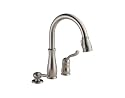 Delta Faucet 978-SSSD-DST Leland Single Handle Kitchen Faucet With Pull Down Spray, Soap Dispenser, and Diamond Seal Valve, Stainless