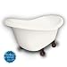 American Bath Factory B1-1600-BB-DM3-M2-35-OC-C1-LH Princess Slipper Clawfoot Bathtub in Bisque, Can