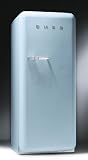 Review Smeg  / Smeg FAB28UAZ 9.22 cu. ft. 50's Style Refrigerator with Antibacterial Interior, Ice Compartment and Adjustable Glass Shelves: Pastel Blue