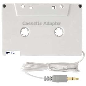iPOD & MP3 Car Audio Cassette Adapter - White