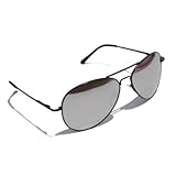 Aviator Glasses / Sunglasses with Metal Frame - Mirrored Lens - UV400 Protection