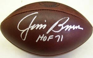 Jim Brown Signed Official Duke Throwback Football - HOF 71