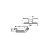 MCM 10502-72902 Stainless Steel H Twin, Centered, 1.25 Inch Offset Burner