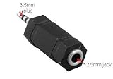 2.5mm Stereo Jack To 3.5mm Stereo Plug Adapter