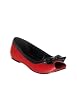 Open Toe Flat Women's Size Shoe With Contrast Trim And Bow Accent