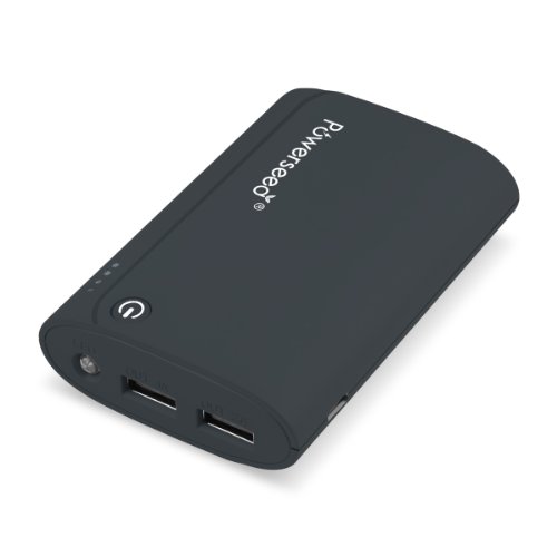Powerseed Tank PS7800 Black Power Bank USB Portable Charger for Samsung Galaxy S6, S5, Samsung Gear, Note 4, Apple Watch, iPhone 4, iPhone 5, iPhone 5S, iPhone 5C, iPhone 6, iPhone 6 Plus, Android Phones, iPad, Android Tablet, Windows Tablet, Go Pro Hero Camera, PSP, Nintendo 3DS, Sony Playstation Vita, Drones and more (BLACK)