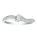 10K White Gold .09ct Diamond Promise Ring (sizes 4 - 10)