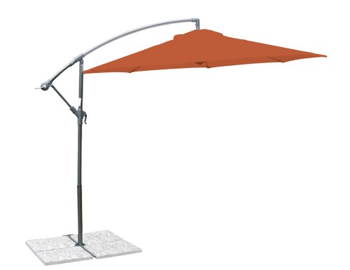 Siena Garden 336864 Ampelschirm Klassik Bezug terracotta Gestell grau &Oslash; 300 cm