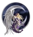 Starry Night Moonlight Angel Fantasy/Fairy Art Decal/Sticker by Nene Thomas 'Moon Dreamer' Romantic Angel Love Jumbo Sticke/decal r