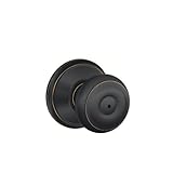 Schlage F40GEO716 Georgian Privacy Knob, Aged Bronze