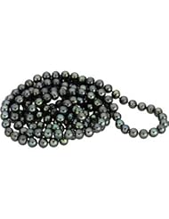 72" Long 8-8.5 mm Cultured Freshwater Black Pearl Necklace