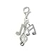 SilberDream Charm music sheet and clef, 925 Sterling Silver Charms Pendant with Lobster Clasp for Charms Bracelet, Necklace or Charms Carrier FC3127