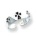 Sterling Silver Antiqued CrosStoe Ring
