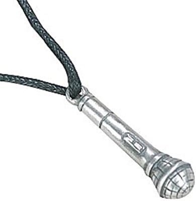 Dan Jewelers Microphone Mic Pewter Pendant Necklace