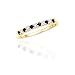Jewelry : 10K Yellow Gold 0.13 ct. Diamond with Alternating 1/5 ct. Sapphire Anniversary Ring