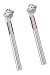 Schwinn S Logo Fluted Seat Post (27, Silver/Black Flutes)