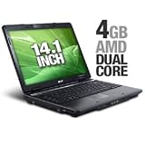 Acer - Acer Extensa EX4420-5910 Notebook PC - AMD Turion 64 X2 Dual-Core Mobile TL-60 2.0GHz, 4GB DDR2, 250GB, DVDRW, 14.1" WXGA, Windows® Vista Home Premium, Dark Gray