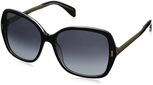 Marc by Marc Jacobs Women's MMJ462S Square Sunglasses, Black Crystal Gold, 57 mm
