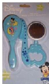 Childrens Toyshop  Toys : Disney Baby Mickey & Minnie Mouse Hair Brush, Comb & Rattle Mirror Set - Blue