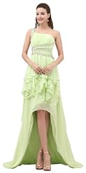 One Shoulder Chiffon Ruched Beaded  Dress
