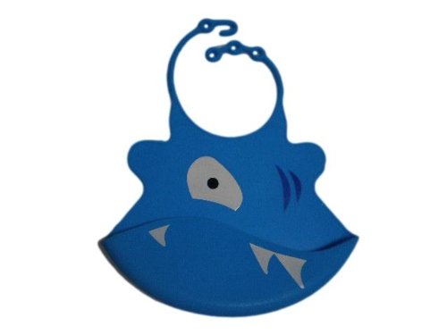 よだれかけ エプロン スタイ ベビー 赤ちゃん サメさん シリコンゴム 防水 おもしろ YBS