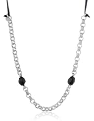 The SAK Pave Adjustable Black Necklace, 36"