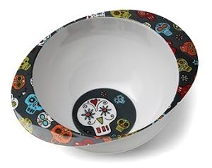 SugarBooger Kid's Deep Dish Bowl. Dia de los Muertos Collection. BPA free melamine dinnerware. ORE Originals.