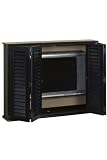 Savannah 46 Inch black Wall - Mount Flat - Screen TV Cabinet,