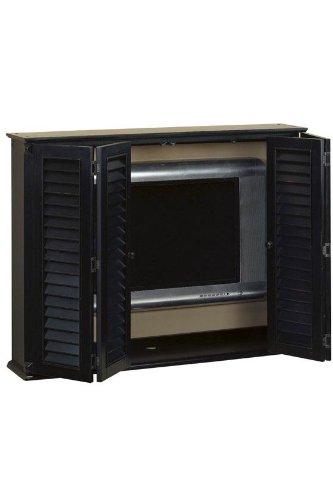 Savannah 46 Inch black Wall - Mount Flat - Screen TV Cabinet,