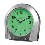 Acctim Smartlite Silent Sweeper Alarm Clock Glow in Dark 12257S