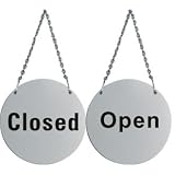 from Nextday Catering Equipment Supplies UK Stainless Steel Door Sign - Open & Closed