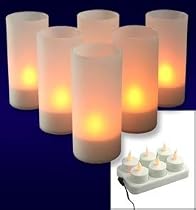 Hartig + Helling LED 35 LED-Teelicht 6-er Set mit Ladestation
