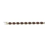 14K Yellow Gold 18 1/2 ct. Oval Shaped Garnet Fashion Bracelet - 7''