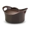 Rachael Ray Stoneware Bubble and Brown Casserole Dish, Chocolate, 2.75-Quart