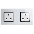 Retrotouch RTS2000 Stunning Innovative Designer Range 13A Dual Double Plug Socket, White