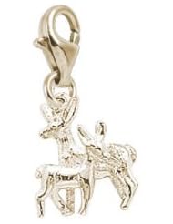 Rembrandt Charms Doe & Fawn Charm with Lobster Clasp