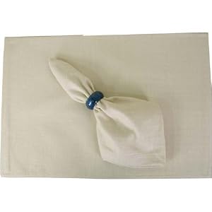 Bistro Ecru Textured Placemats and Napkins