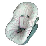Minky Fleur Pink Toddler Car Seat Cover